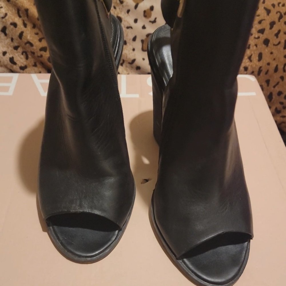 BCBG Peep Toe Booties